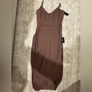 Lulu's Strapless Brown Dress